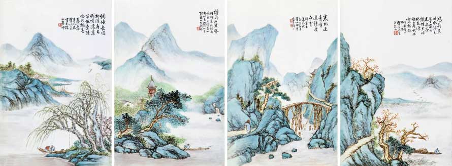 浅聊近代画家的瓷板画市场行情-名人字画网